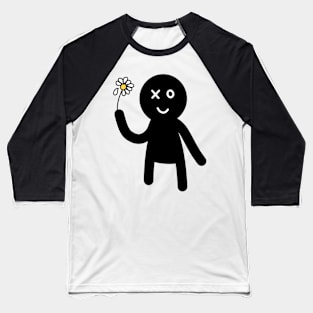 Little Guy with a Daisy Baseball T-Shirt